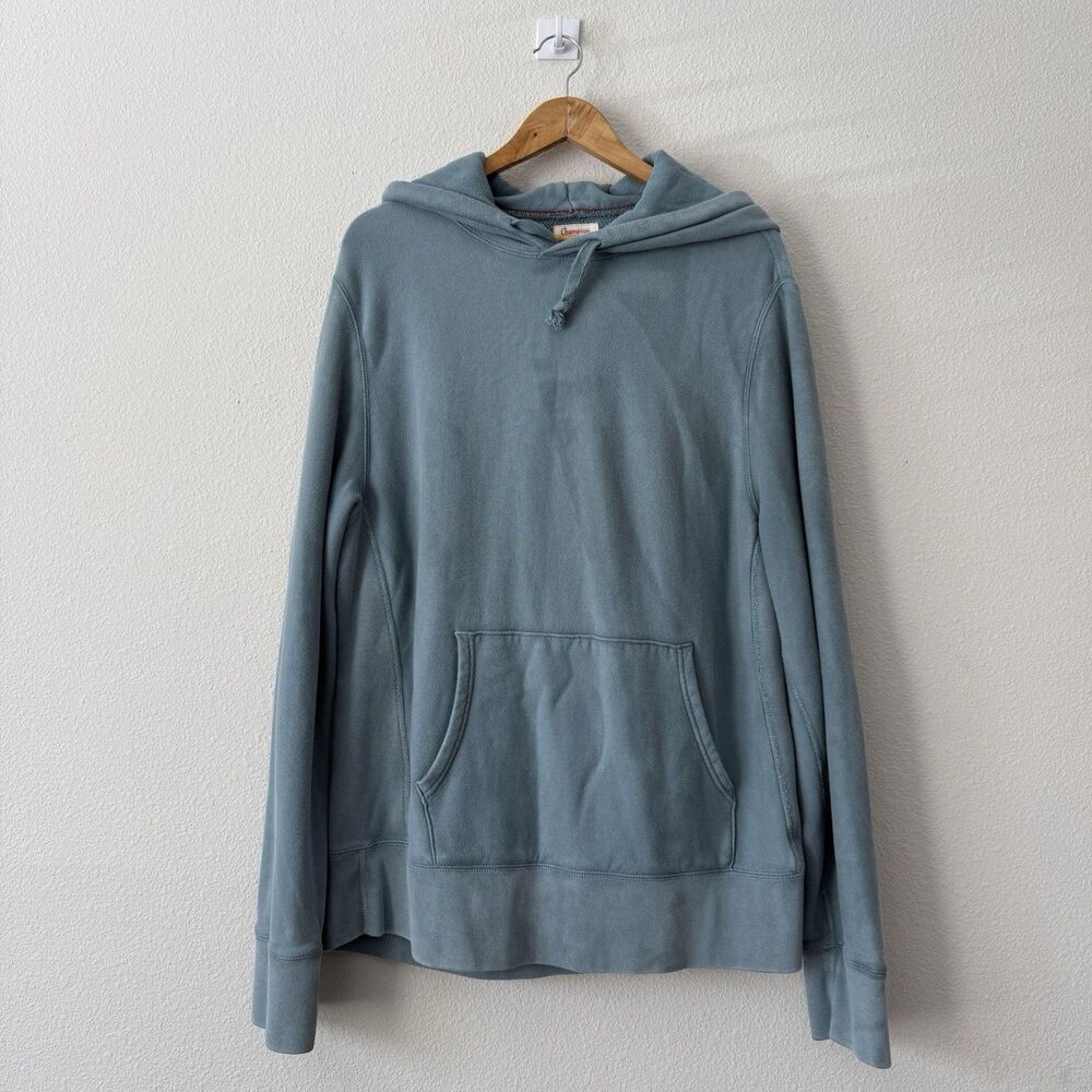 Champion Todd Snyder Hoodie Mens XL Blue 100% Cotton Pullover Pockets Sweatshirt